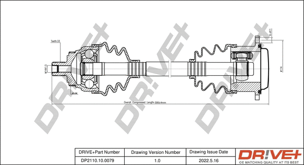 Arbre de transmission Dr!ve+ DP2110.10.0079