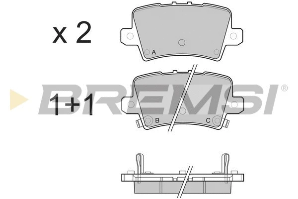 Kit de plaquettes de frein, frein à disque BREMSI BP3246