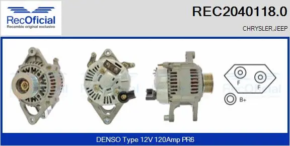 Alternateur RECOFICIAL REC2040118.0