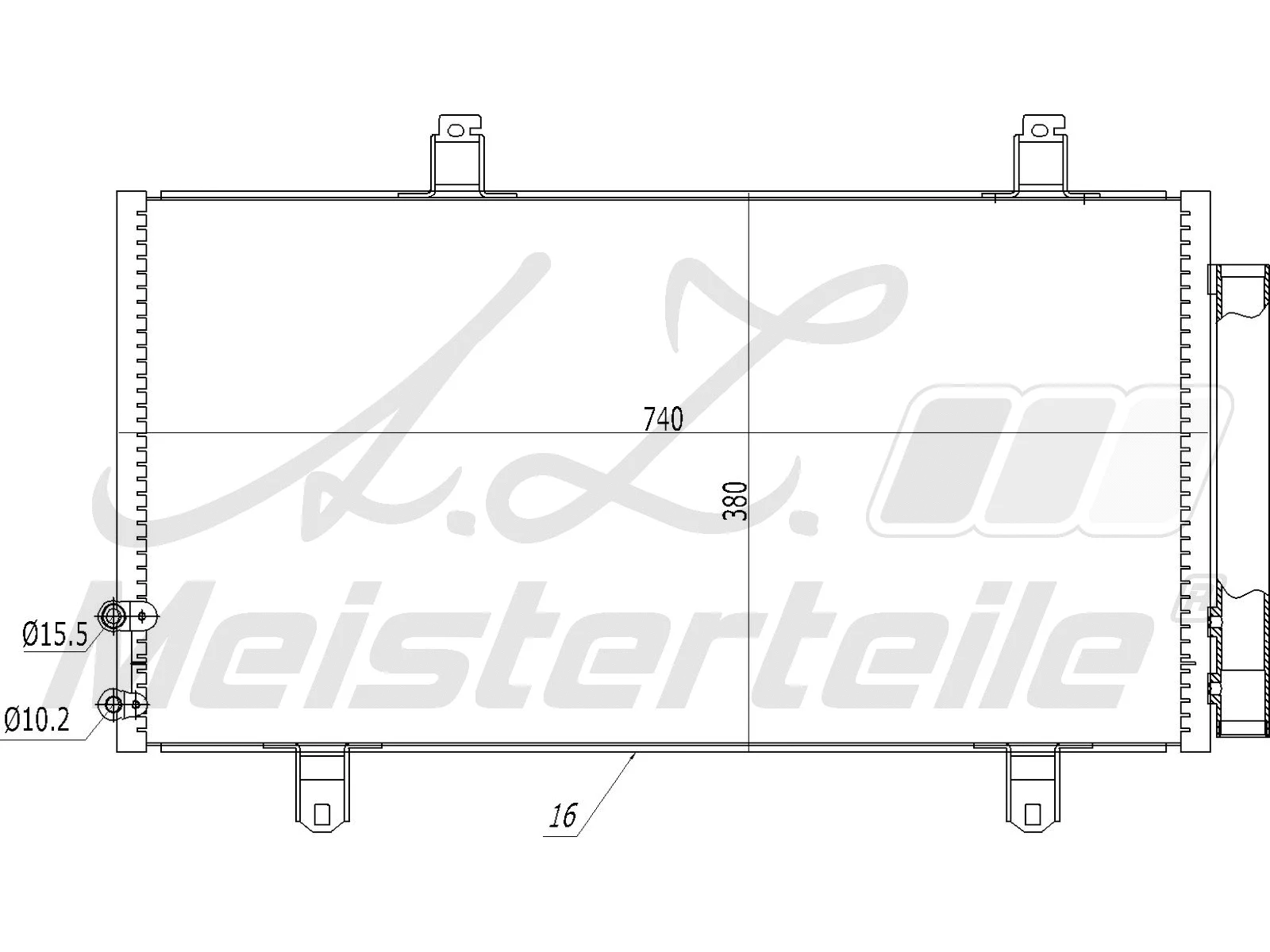 Condenseur, climatisation A.Z. Meisterteile AZMT-45-030-1098