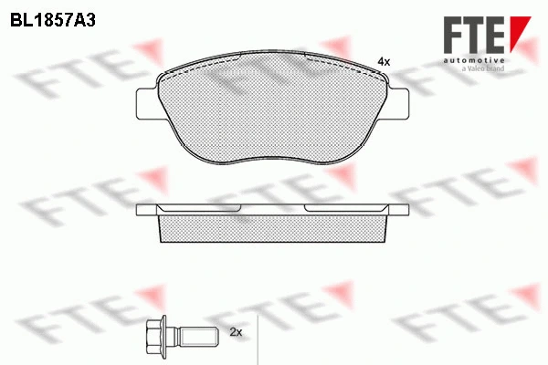 Kit de plaquettes de frein, frein à disque FTE 9010430