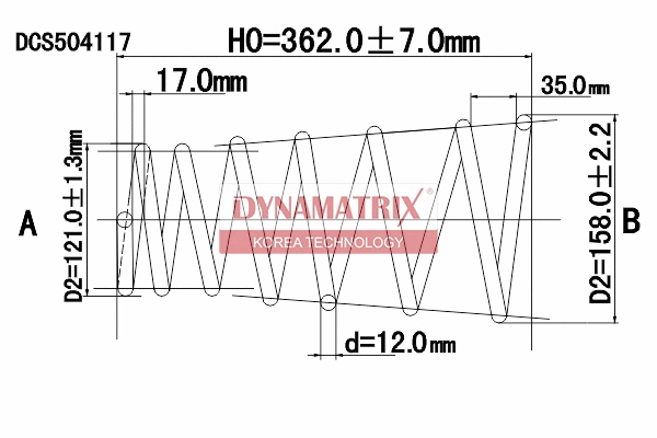 Ressort de suspension DYNAMATRIX DCS504117