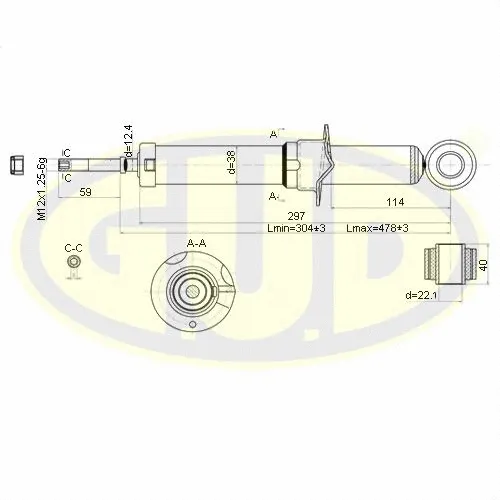 Amortisseur G.U.D. GSA341322