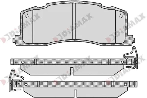 Kit de plaquettes de frein, frein à disque DIAMAX N09728