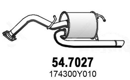 Silencieux arrière ASSO 54.7027