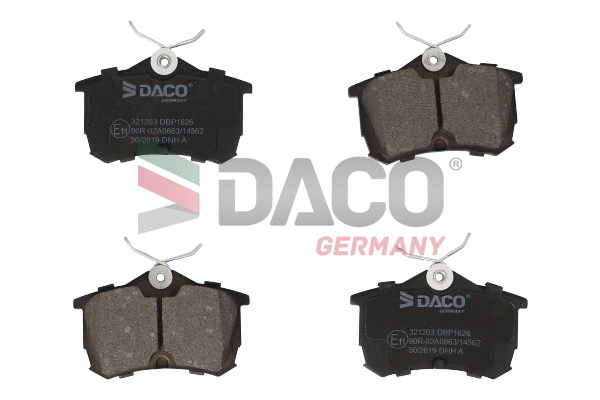 Kit de plaquettes de frein, frein à disque DACO Germany 321203