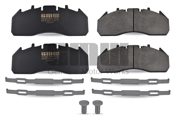 Kit de plaquettes de frein, frein à disque GMW BDP29174VV