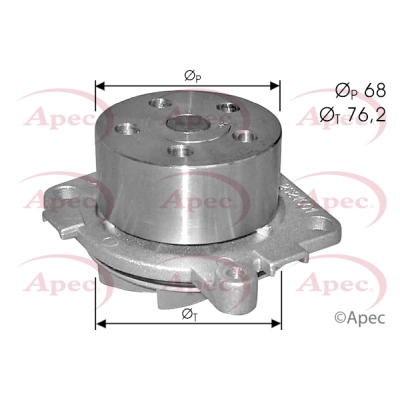 Pompe à eau, refroidissement du moteur APEC AWP1488