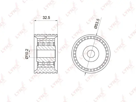 Poulie renvoi/transmission, courroie crantée LYNXAUTO PB-3028