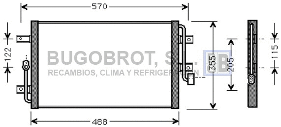 Condenseur, climatisation BUGOBROT 62-FT5245