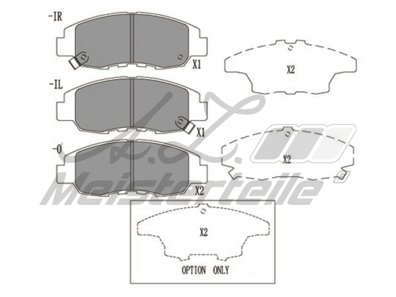 Kit de plaquettes de frein, frein à disque A.Z. Meisterteile AZMT-44-022-2652