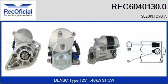 Démarreur RECOFICIAL REC6040130.0