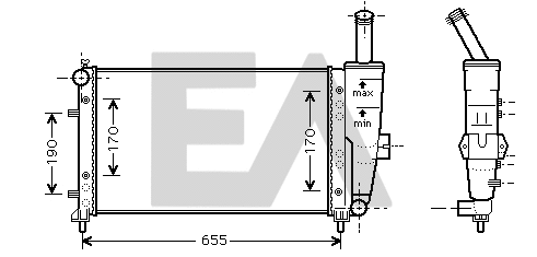 Radiateur, refroidissement du moteur EACLIMA 31R25116