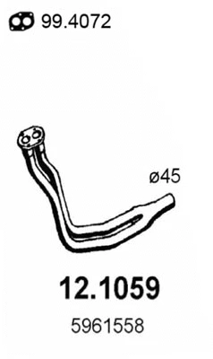Tuyau d'échappement ASSO 12.1059