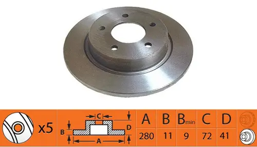 Disque de frein SB BR25114