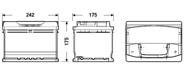 Batterie de démarrage EXIDE EA612