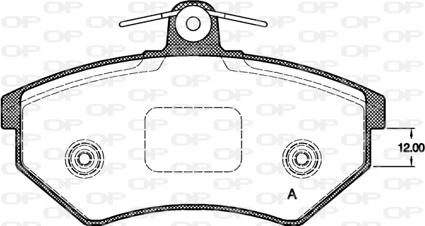 Kit de plaquettes de frein, frein à disque OPEN PARTS BPA0134.40