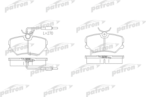 Kit de plaquettes de frein, frein à disque PATRON PBP540