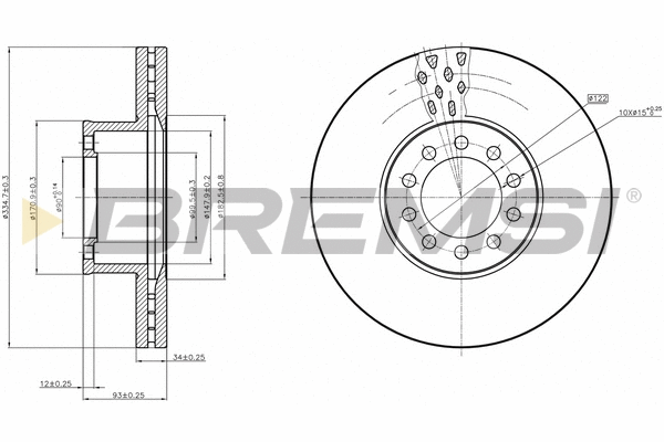 Disque de frein BREMSI CD5330V