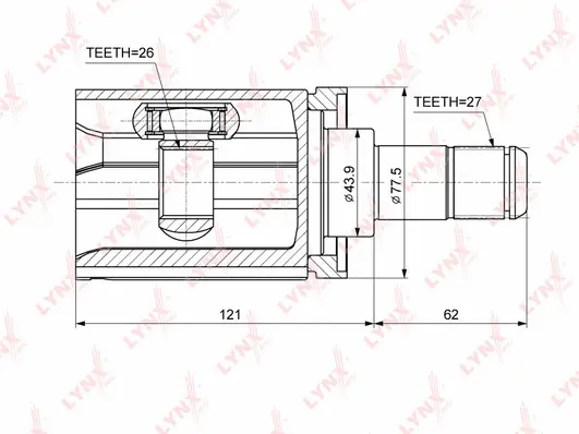 Jeu de joints, arbre de transmission LYNXAUTO CI-1409
