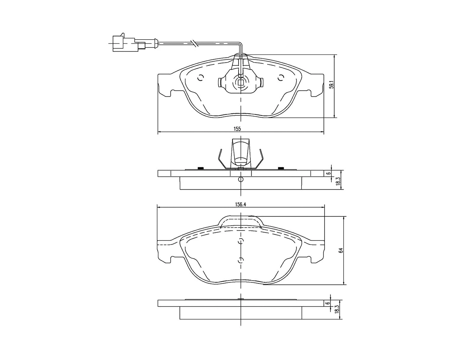 Kit de plaquettes de frein, frein à disque A.Z. Meisterteile AZMT-44-022-1038