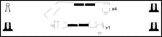 Kit de câbles d'allumage LEMARK HOES1328