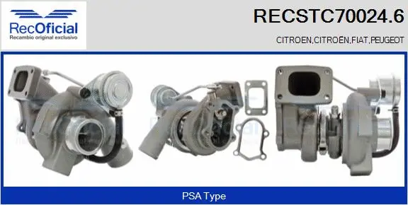 Turbocompresseur, suralimentation RECOFICIAL RECSTC70024.6