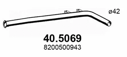 Tuyau d'échappement ASSO 40.5069