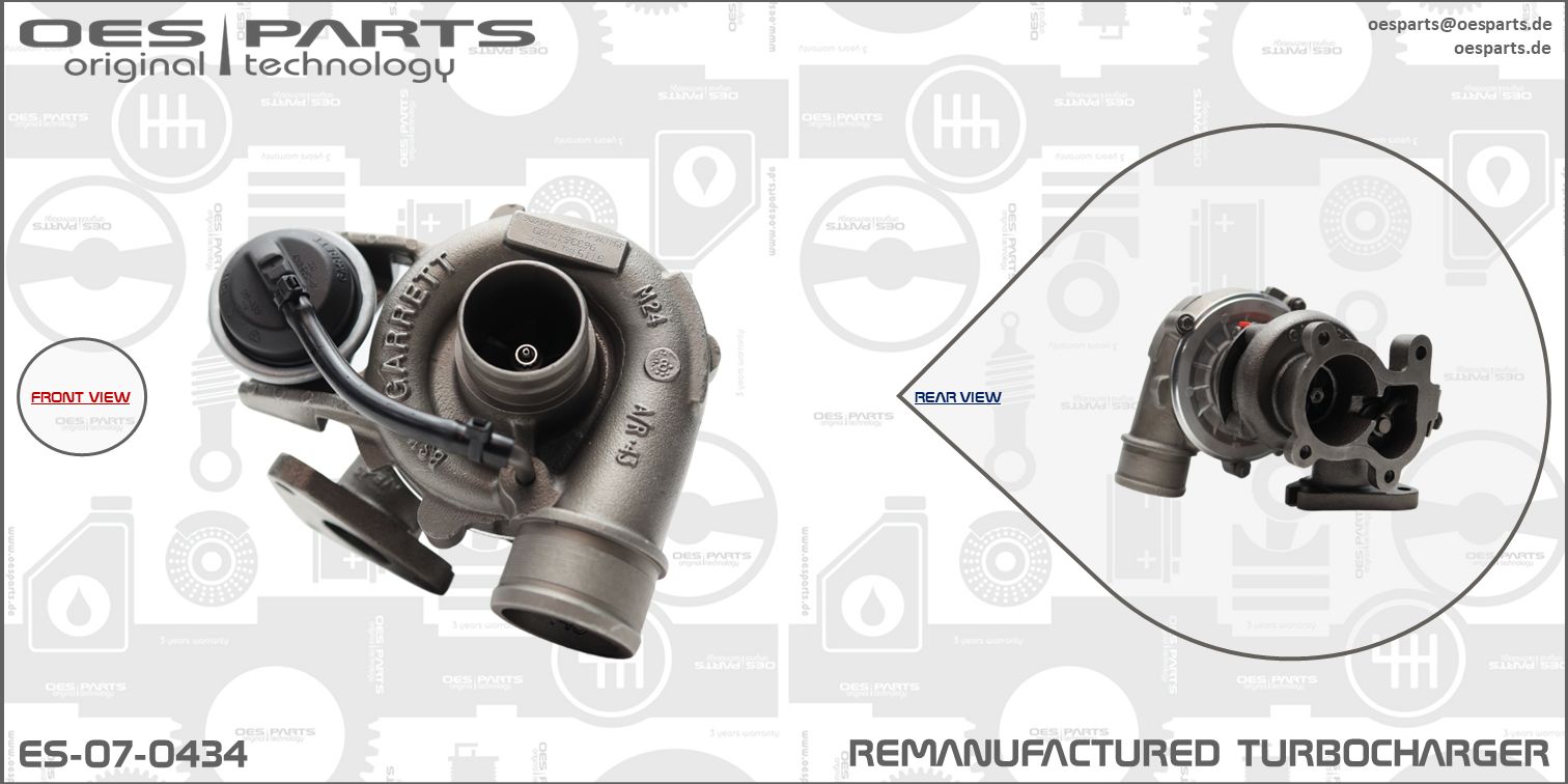 Turbocompresseur, suralimentation OES PARTS ES-07-0434