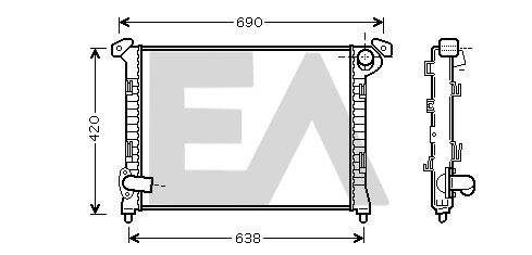 Radiateur, refroidissement du moteur EACLIMA 31R07145