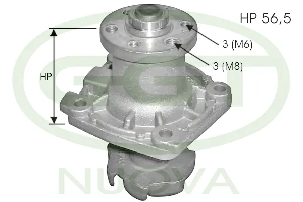 Pompe à eau, refroidissement du moteur GGT PA10019