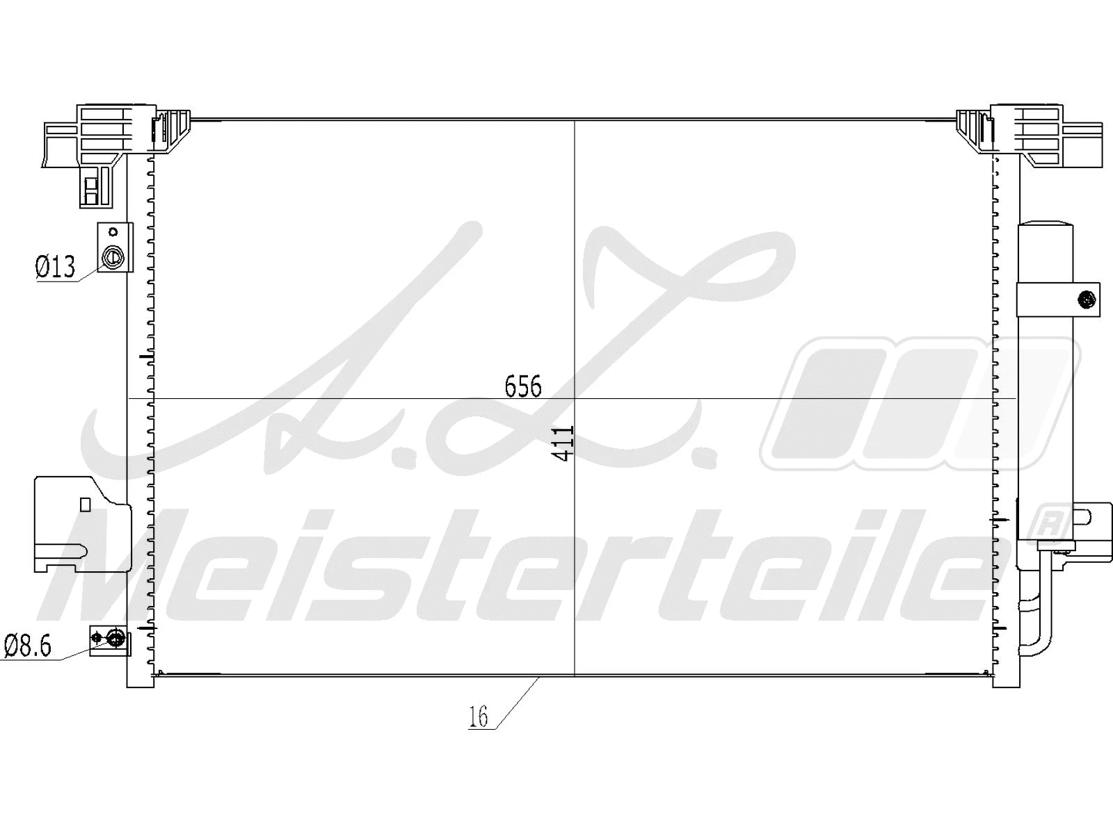 Condenseur, climatisation A.Z. Meisterteile AZMT-45-030-1219