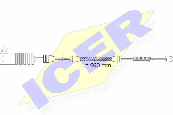 Contact d'avertissement, usure des plaquettes de frein ICER 610497 E C