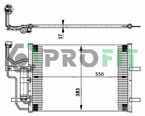 Condenseur, climatisation PROFIT PR 1501C1