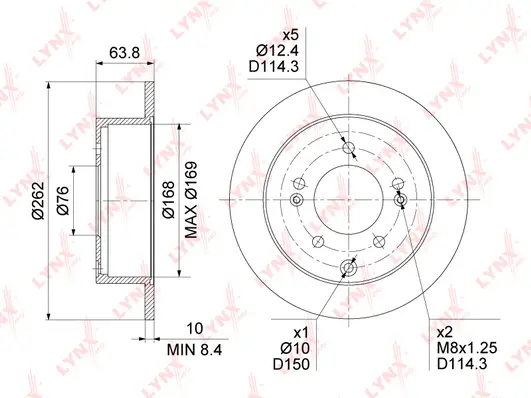 Disque de frein LYNXAUTO BN-1597