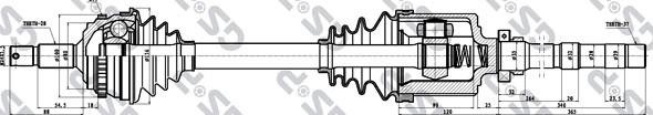 Arbre de transmission GSP 210190