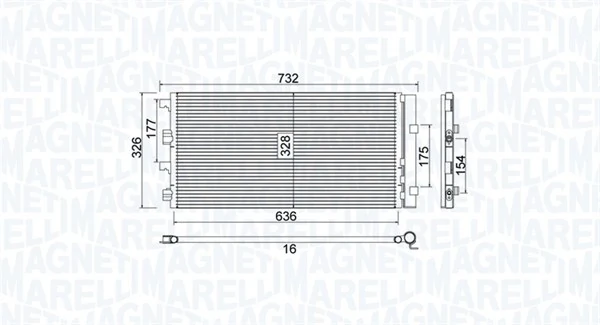 Condenseur, climatisation MAGNETI MARELLI 350203797000