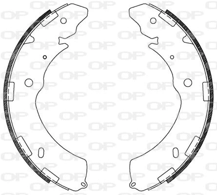 Jeu de mâchoires de frein OPEN PARTS BSA2129.00
