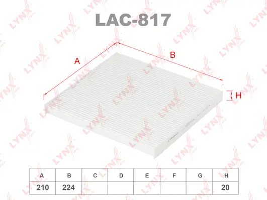 Filtre, air de l'habitacle LYNXAUTO LAC-817