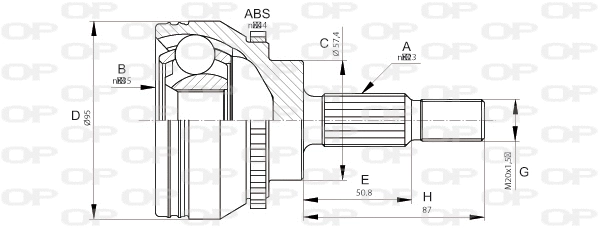 Jeu de joints, arbre de transmission OPEN PARTS CVJ5671.10