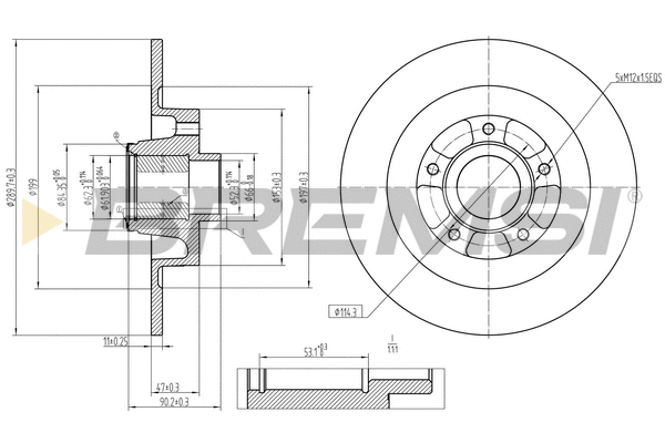 Disque de frein BREMSI CD8185S