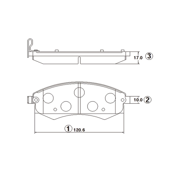 Kit de plaquettes de frein, frein à disque CTR GK0540