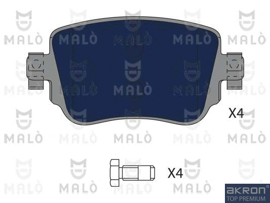Kit de plaquettes de frein, frein à disque AKRON-MALÒ 1051171