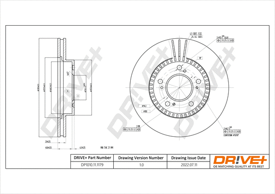 Disque de frein Dr!ve+ DP1010.11.1179