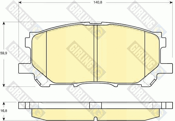 Kit de plaquettes de frein, frein à disque GIRLING 6133389