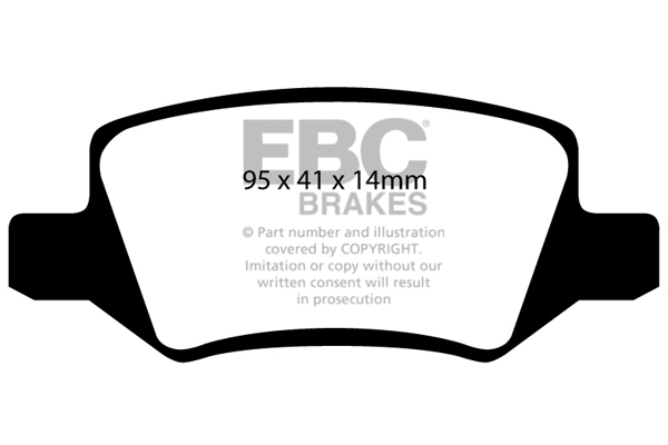 Kit de plaquettes de frein, frein à disque EBC Brakes DP21438