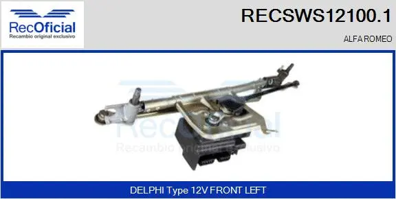 Système de nettoyage des vitres RECOFICIAL RECSWS12100.1