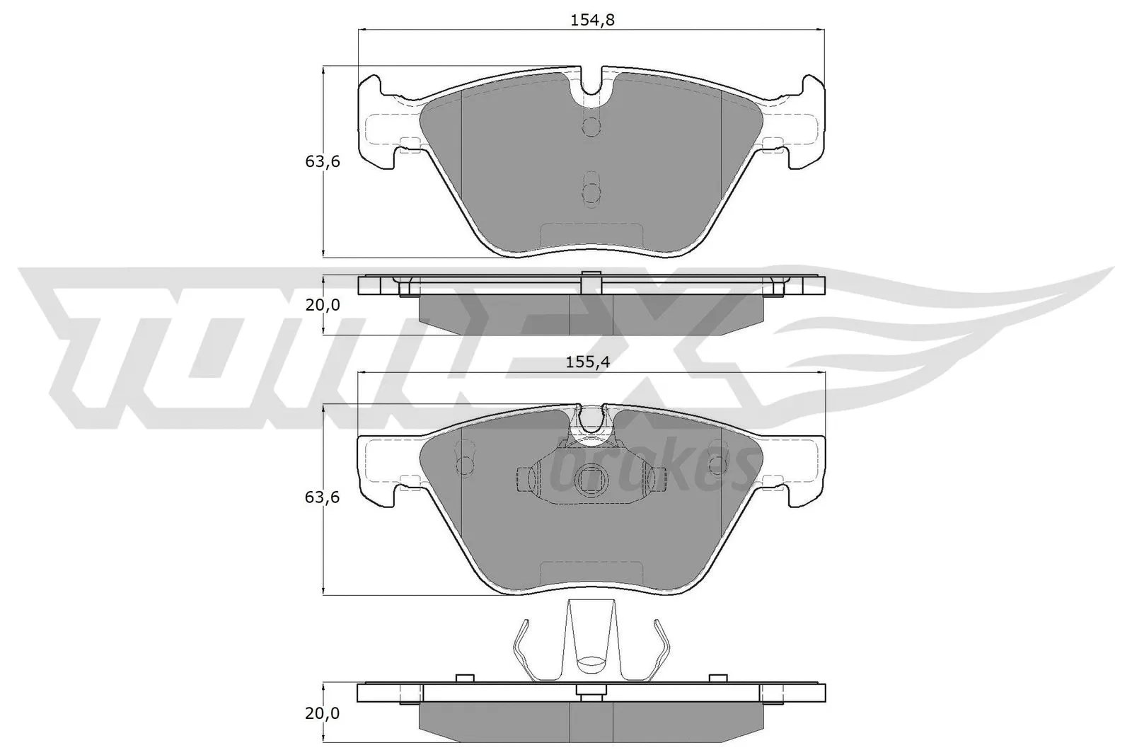 Kit de plaquettes de frein, frein à disque TOMEX Brakes TX 15-09
