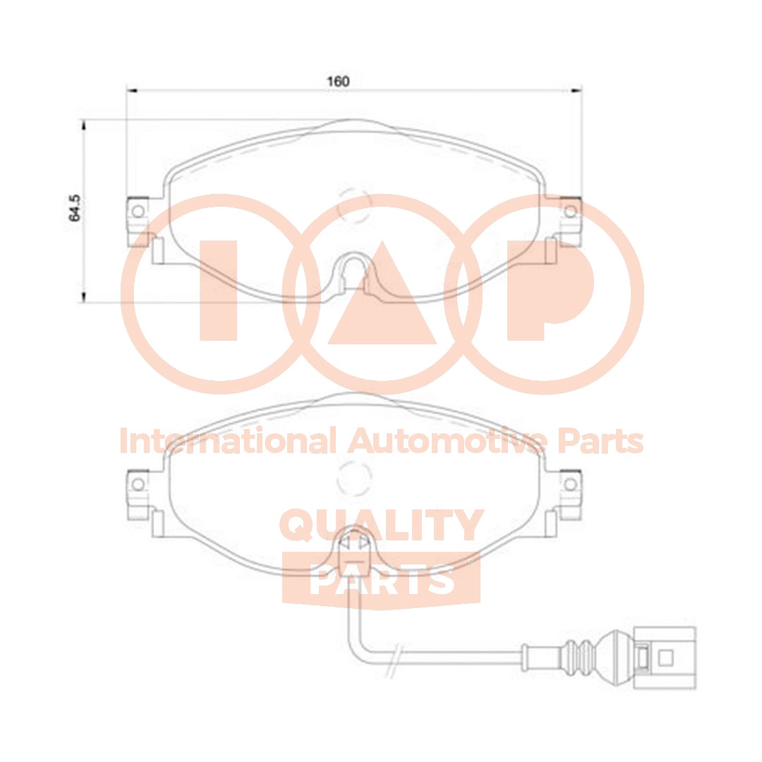 Kit de plaquettes de frein, frein à disque IAP QUALITY PARTS 704-50032P