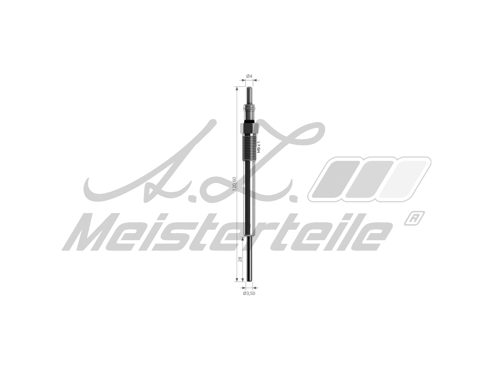 Bougie de préchauffage A.Z. Meisterteile AZMT-49-040-1074
